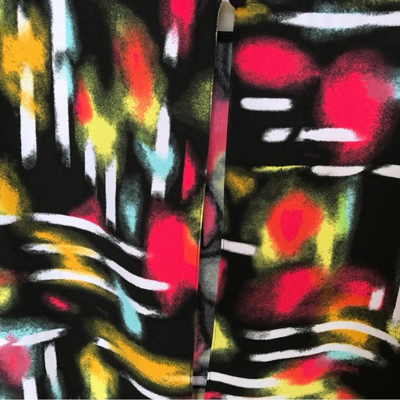 Tildon Dress Multi Color Deep Slit Back SzL Junior Long Sleeves Round Cute Dres - Picture 13 of 16